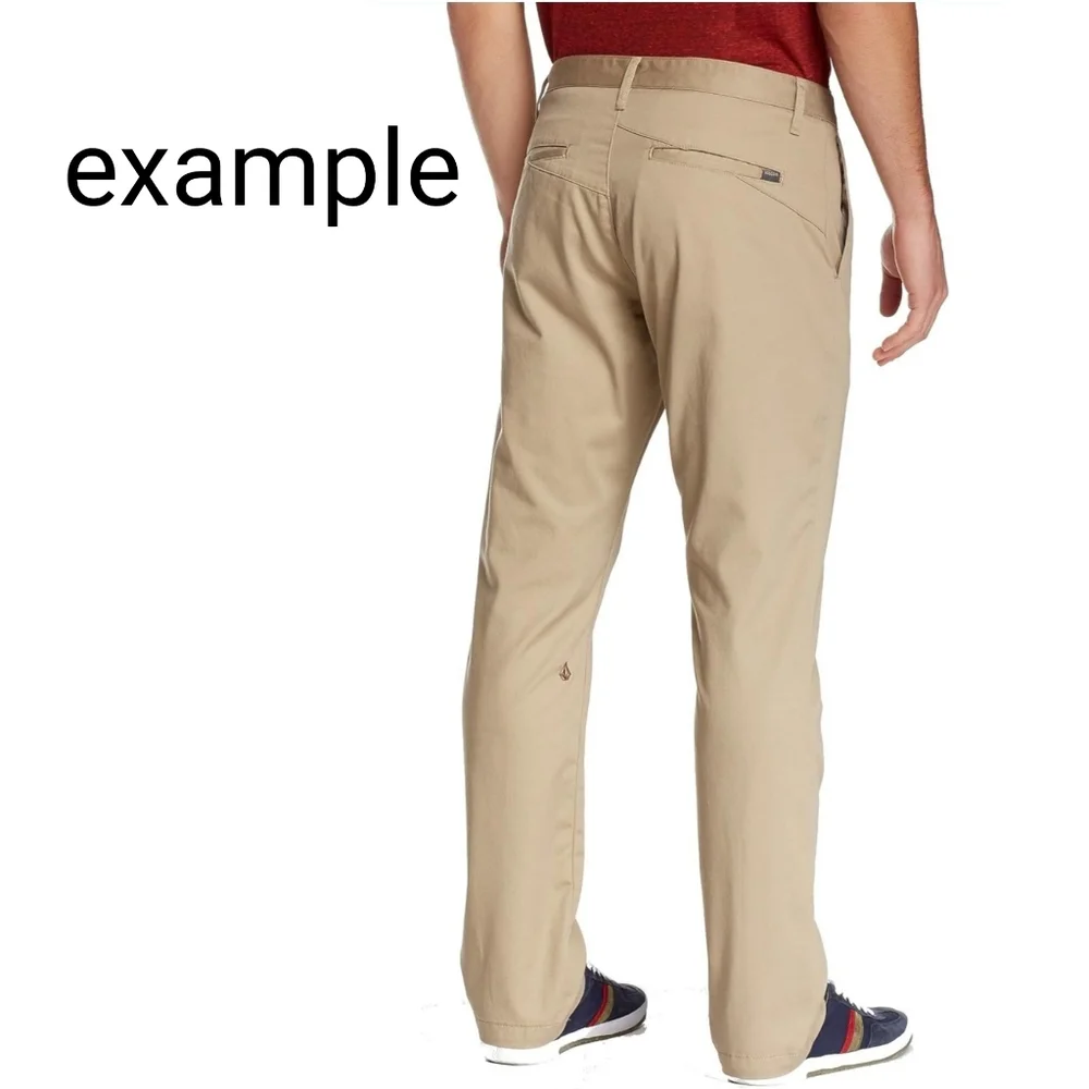 Volcom VMONTY STRETCH PANTS - KHAKI BROWN 29 - Picture 5 of 11